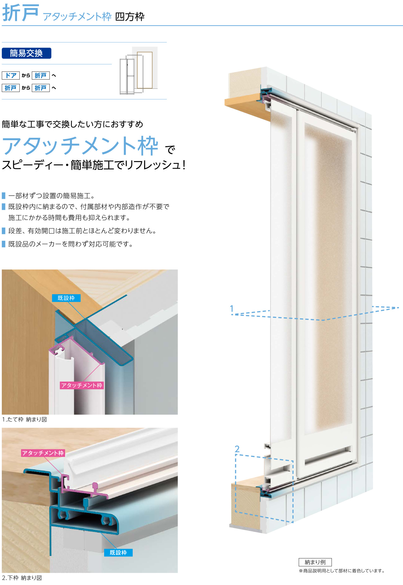浴室ドア　強化月間🛀　お風呂のドアはカバー工法で交換できる☆