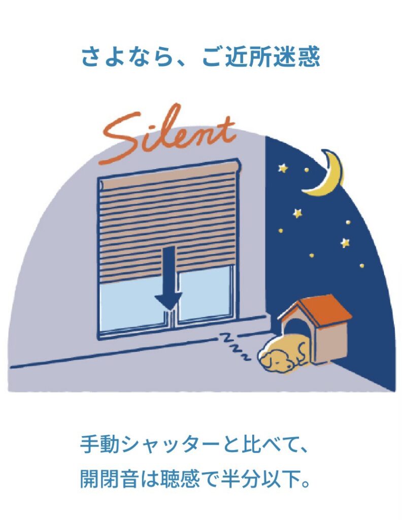 うちのシャッターの開閉音、迷惑じゃない？‥‥気になるガラガラ音、解決できます👍