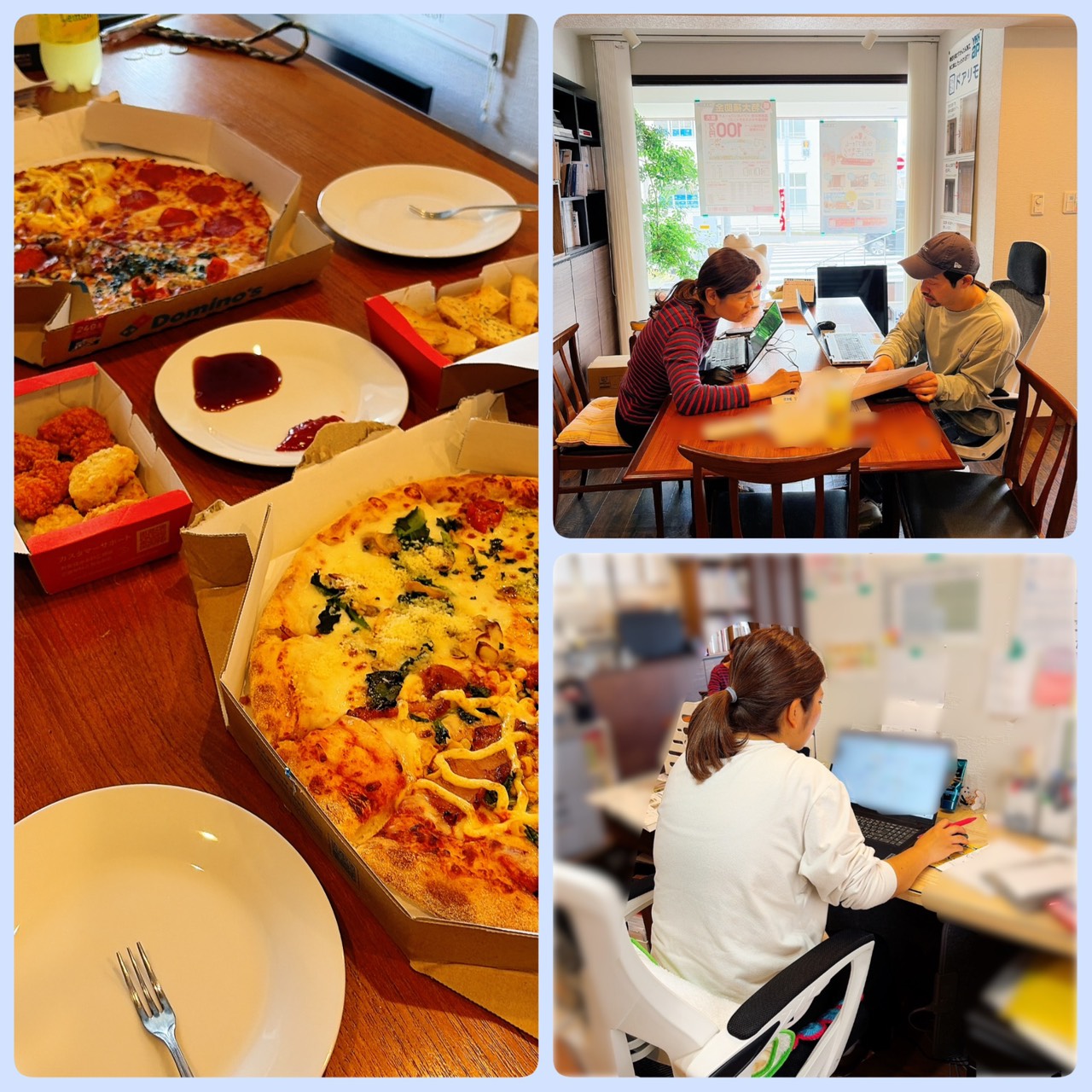 ゴールデンウィーク休業前、ピザパーティー🍕