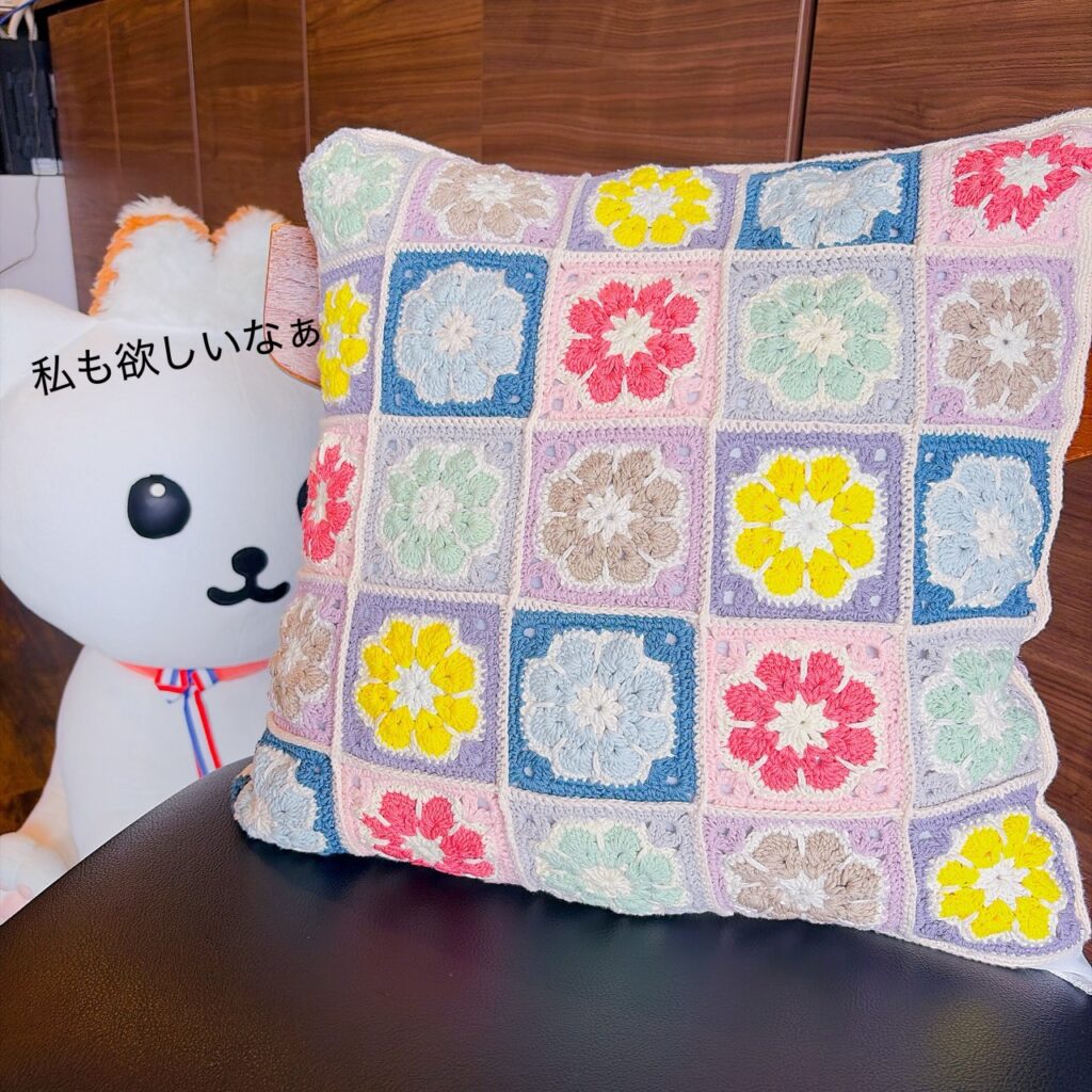 スタッフずしの手作り✋クッションカバー🌼🌸🌻🌹