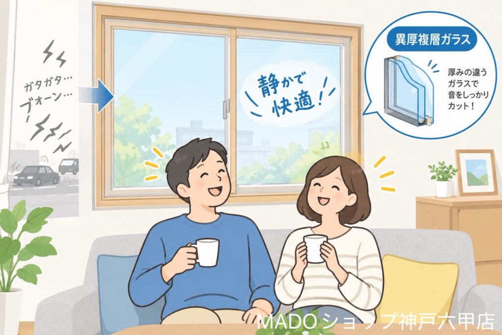 騒音対策を内窓でやりたいねん！！という方に読んでほしいブログです。【YKK AP異厚複層ガラスについて】